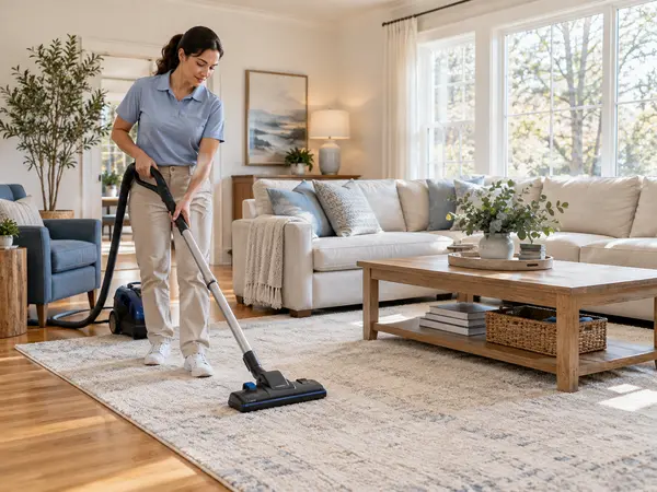 Living room cleaning in Harrisburg, PA, through Rachel Sandra